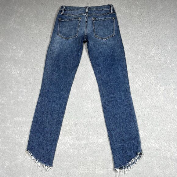 Frame Jeans Womens 25 Blue Denim Le Skinny De Jeanne Mid Rise Inseam 26 in - Picture 9 of 13